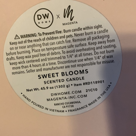 MAGENTA Rae Dunn LARGE candle holder - Picture 3 of 6